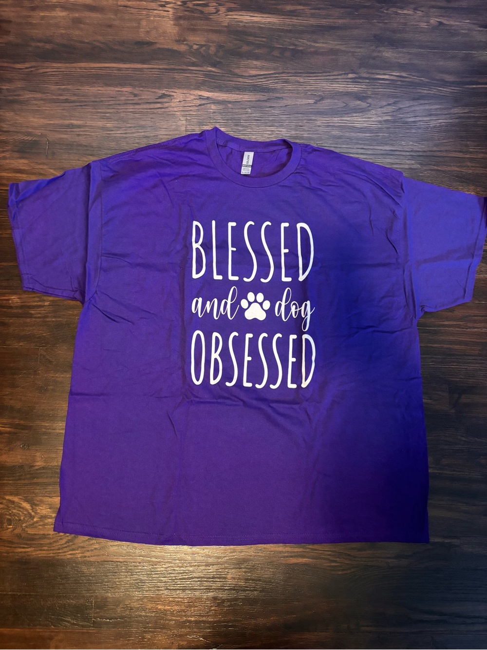 Brand New! Blessed and Dog Obsessed Purple Pet Lover T-Shirt